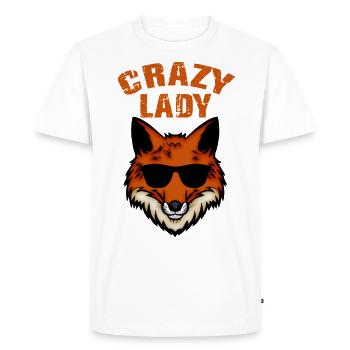 Fox Crazy Lady - T-shirt Premium bio Homme - blanc - Devant - Nico (187cm)