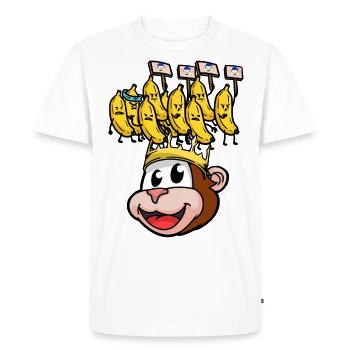 Banana protest king monkey monkey fantasy - Men's Premium Organic T-Shirt - white - Front - Nico (187cm)