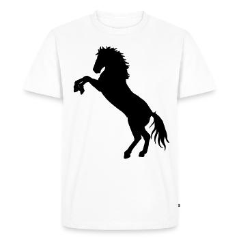 Cheval cheval poney cheval sauvage cavalier étalon - T-shirt Premium bio Homme - blanc - Devant - Nico (187cm)