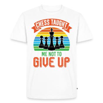 Les échecs, c’est ma vie - T-shirt Premium bio Homme - blanc - Devant - Nico (187cm)