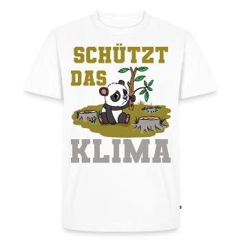 Panda Bear Wildlife Ecology Climate Change Climate Co2 - Men's Premium Organic T-Shirt - white - Front - Nico (187cm)