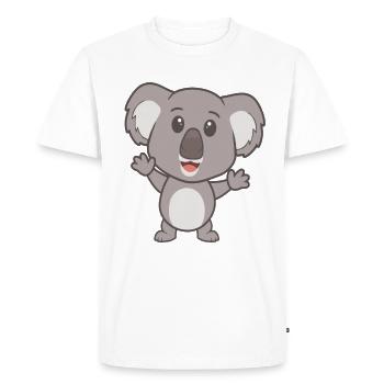 Sweet Koala - Men's Premium Organic T-Shirt - white - Front - Nico (187cm)