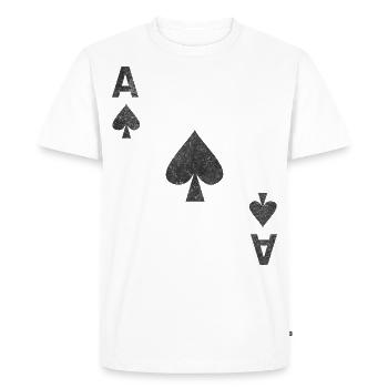 Costume de poker As de pique - T-shirt Premium bio Homme - blanc - Devant - Nico (187cm)