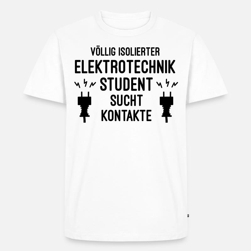 Elektrotechnik Student - Männer Premium Bio T-Shirt - Weiß