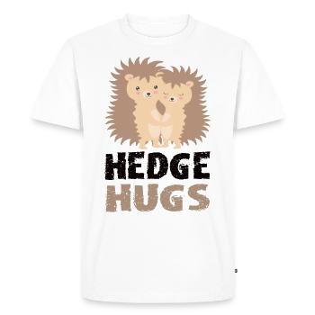 Hedgehog - Men's Premium Organic T-Shirt - white - Front - Nico (187cm)