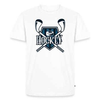 HOCKEY SUR GLACE - T-shirt Premium bio Homme - blanc - Devant - Nico (187cm)