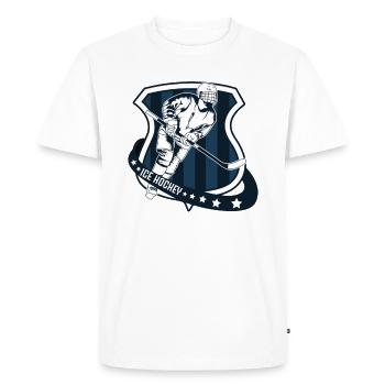 HOCKEY SUR GLACE - T-shirt Premium bio Homme - blanc - Devant - Nico (187cm)