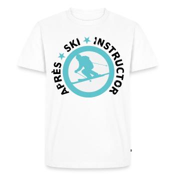 Moniteur après-ski - Ski - T-shirt Premium bio Homme - blanc - Devant - Nico (187cm)