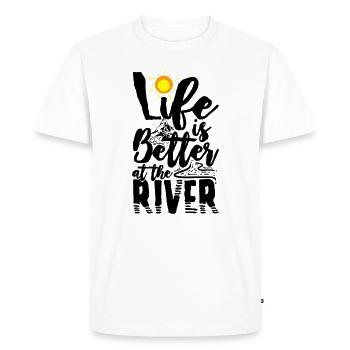 Kayak sport d’aviron - T-shirt Premium bio Homme - blanc - Devant - Nico (187cm)