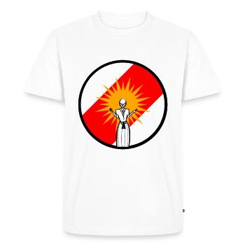 Ezidi Ezidxan woman praying. Yezidi flag - Men's Premium Organic T-Shirt - white - Front - Nico (187cm)