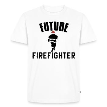 Futur pompier - T-shirt Premium bio Homme - blanc - Devant - Nico (187cm)