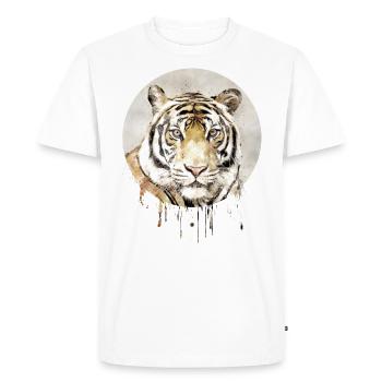 Tiger - T-shirt Premium bio Homme - blanc - Devant - Nico (187cm)