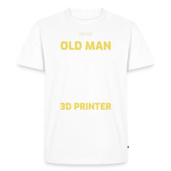 impression en 3D - T-shirt Premium bio Homme - blanc - Devant - Nico (187cm)