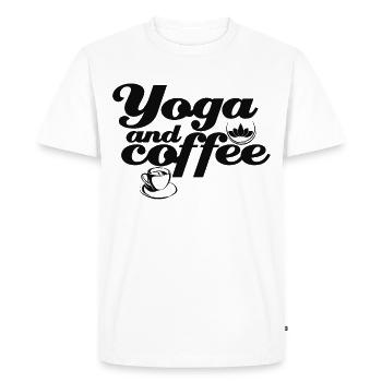 Yoga Coffee Naps Yoga - T-shirt Premium bio Homme - blanc - Devant - Nico (187cm)