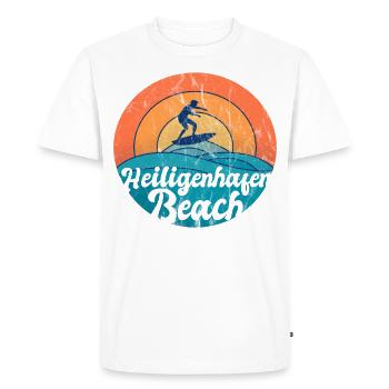 Heiligenhafen Beach Holiday Souvenir Gift - Men's Premium Organic T-Shirt - white - Front - Nico (187cm)