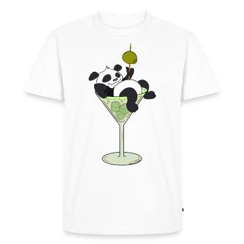 Boisson de quarantaine Funny Panda - T-shirt Premium bio Homme - blanc - Devant - Nico (187cm)