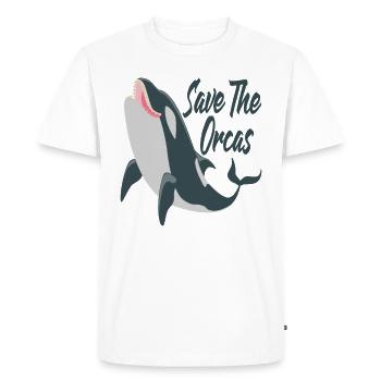 Save The Orcas Killer Whale Killer Whale Gift - T-shirt Premium bio Homme - blanc - Devant - Nico (187cm)