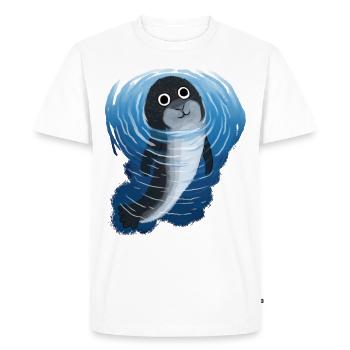 phoque phoque phoque animaux marins sous l’eau Enfants - T-shirt Premium bio Homme - blanc - Devant - Nico (187cm)