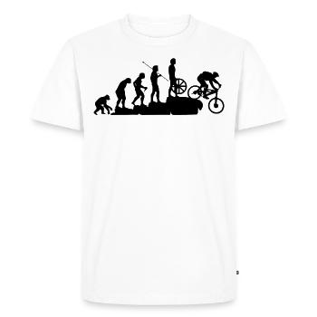 MTB mountain biker evolution downhill bike rider G - Men's Premium Organic T-Shirt - white - Front - Nico (187cm)