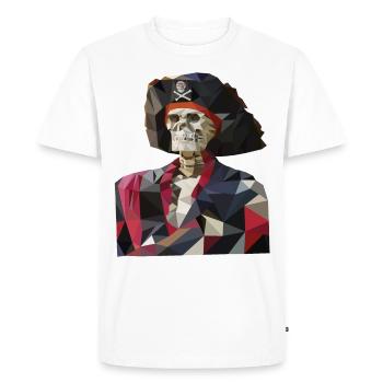 pirate - Men's Premium Organic T-Shirt - white - Front - Nico (187cm)