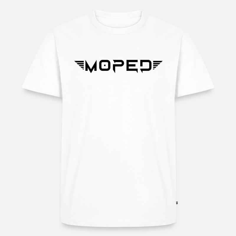 Moped - Männer Premium Bio T-Shirt - Weiß