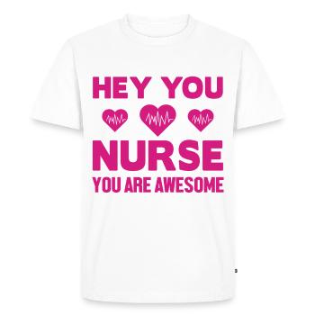 Nurse are awesome - Men's Premium Organic T-Shirt - white - Front - Nico (187cm)