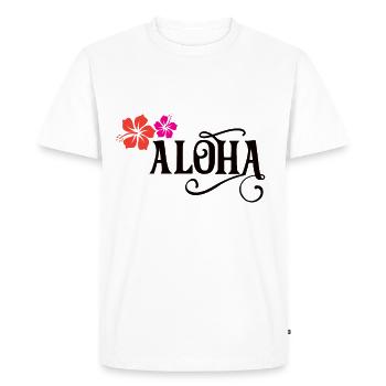 Aloha - T-shirt Premium bio Homme - blanc - Devant - Nico (187cm)