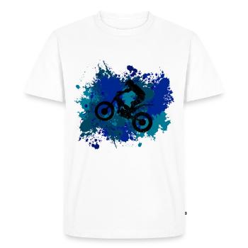 Trial Bike - T-shirt Premium bio Homme - blanc - Devant - Nico (187cm)