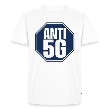 Opponent network 5G radiation technology - Men's Premium Organic T-Shirt - white - Front - Nico (187cm)