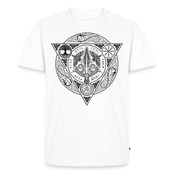 Gungnir The Magical Spear Of Odin Valknut Viking - T-shirt Premium bio Homme - blanc - Devant - Nico (187cm)