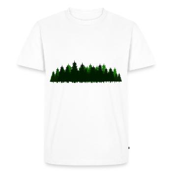 Forest Forest Trees Tree Fir Nature Flora - Men's Premium Organic T-Shirt - white - Front - Nico (187cm)
