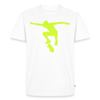 Skateur - T-shirt Premium bio Homme - blanc - Devant - Nico (187cm)