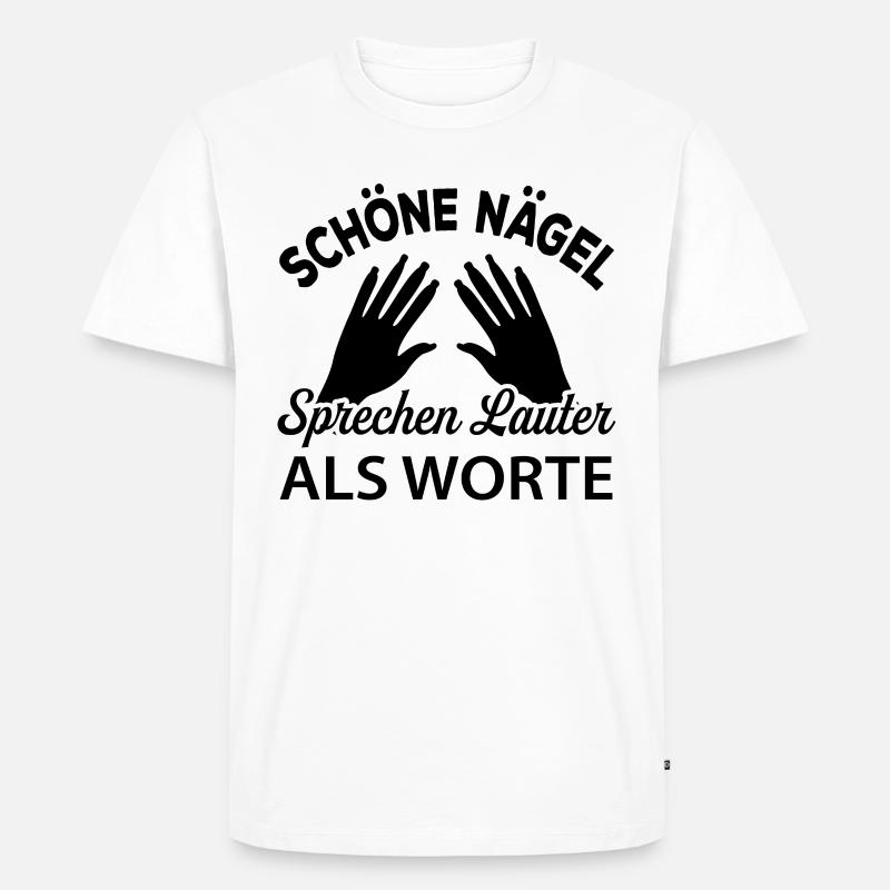 Nageldesigner Geschenkidee - Männer Premium Bio T-Shirt - Weiß