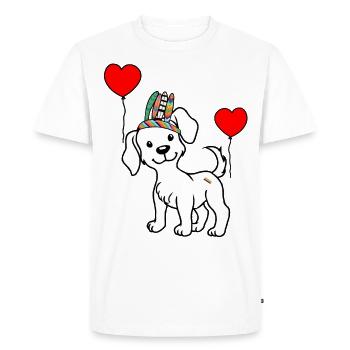 Wild indians pets dog birthday greetings - Men's Premium Organic T-Shirt - white - Front - Nico (187cm)