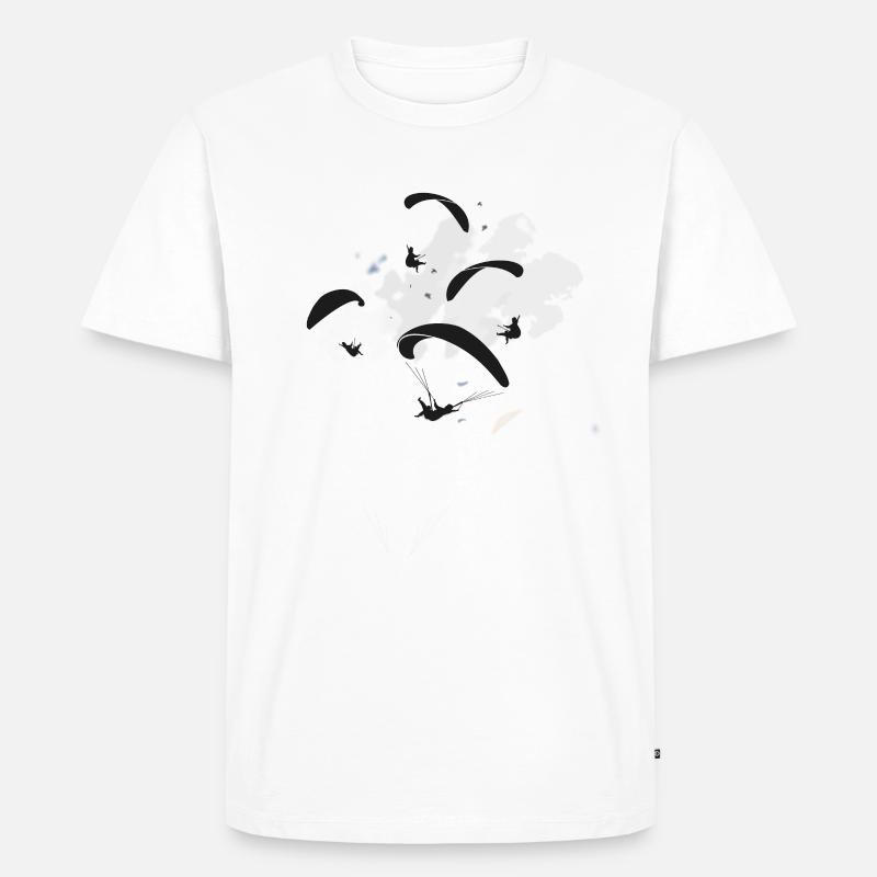 Gleitschirm - Männer Premium Bio T-Shirt - Weiß