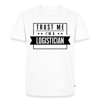 Croyez-moi, je suis logisticien - T-shirt Premium bio Homme - blanc - Devant - Nico (187cm)