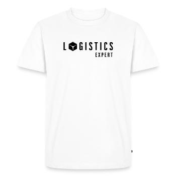 Logistique profession expédition de fret logisticien cadeau - T-shirt Premium bio Homme - blanc - Devant - Nico (187cm)