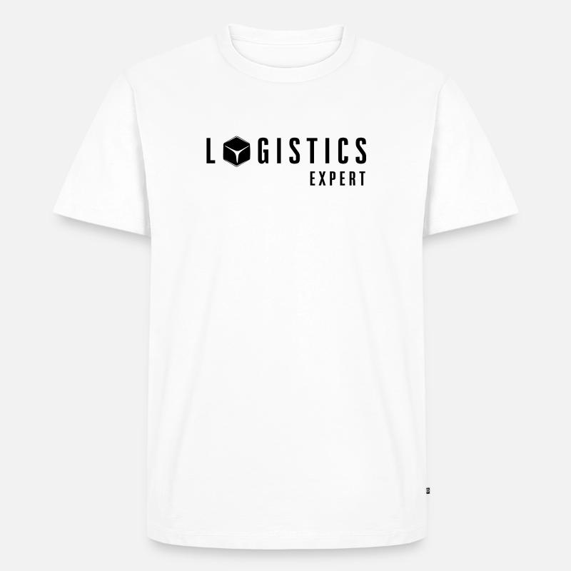 Logistik Beruf Spedition Logistiker Geschenk - Männer Premium Bio T-Shirt - Weiß