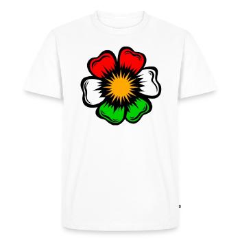 drapeau kurdistan kurdi azadi fleur gül - T-shirt Premium bio Homme - blanc - Devant - Nico (187cm)