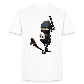 Cadeau de patineur ninja pour amis ninja et skate - T-shirt Premium bio Homme - blanc - Devant - Nico (187cm)