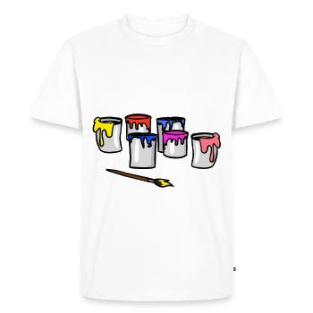 Work area Colors Professions Job Painters Artists - Men's Premium Organic T-Shirt - white - Front - Nico (187cm)