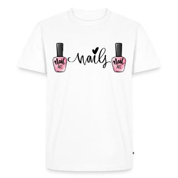 Nail polish nail design manicure nail salon nails - Men's Premium Organic T-Shirt - white - Front - Nico (187cm)