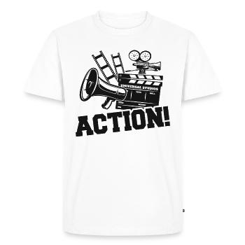 Producteur de films Clap - T-shirt Premium bio Homme - blanc - Devant - Nico (187cm)