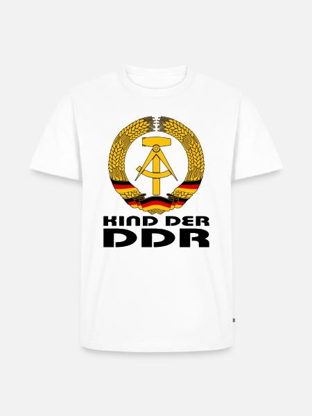 Kind der DDR - Männer Premium Bio T-Shirt - Weiß