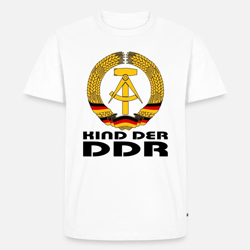 Kind der DDR - Männer Premium Bio T-Shirt - Weiß