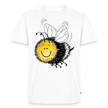 Bourdon xxl abeille guêpe mouche frelon insecte - T-shirt Premium bio Homme - blanc - Devant - Nico (187cm)