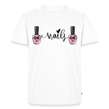 Nail polish nail design manicure nail salon nails - Men's Premium Organic T-Shirt - white - Front - Nico (187cm)