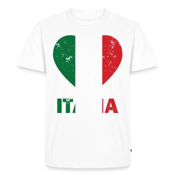 Italy Italia Italian flag - Men's Premium Organic T-Shirt - white - Front - Nico (187cm)