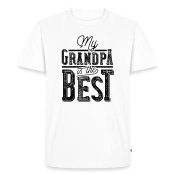 Mon grand-père est le meilleur grand-père, grand-père, petit-fils - T-shirt Premium bio Homme - blanc - Devant - Nico (187cm)
