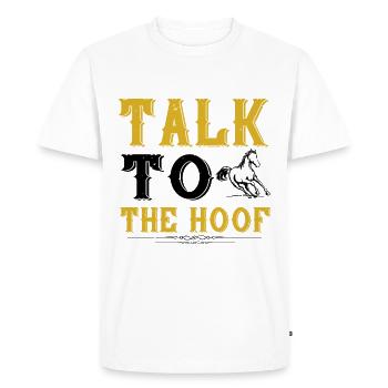 talk to the hoof - horse designs - Men's Premium Organic T-Shirt - white - Front - Nico (187cm)